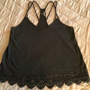 EXPRESS Crochet Hem Top